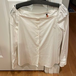 Theory long sleeve button front